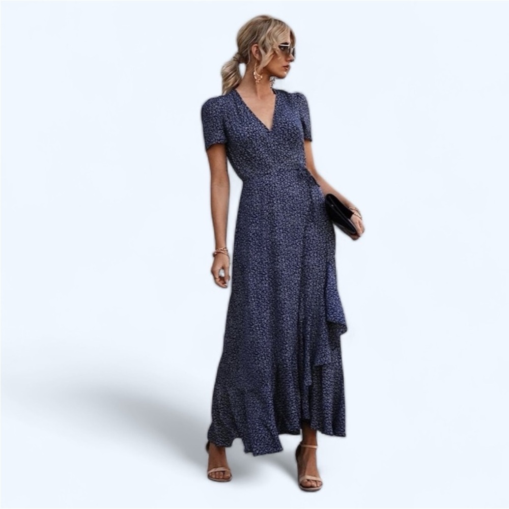 Women's Summer Wrap Maxi Dress (Large)